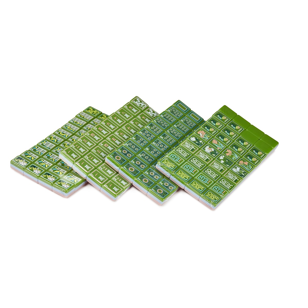 Fresh Green Mahjong Tiles