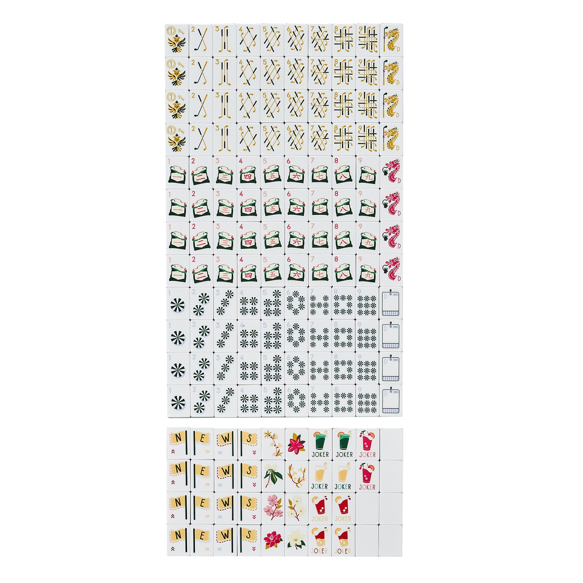 Golf Mahjong Tiles