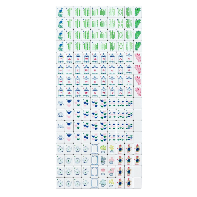 Blue Monkey Mahjong Tiles
