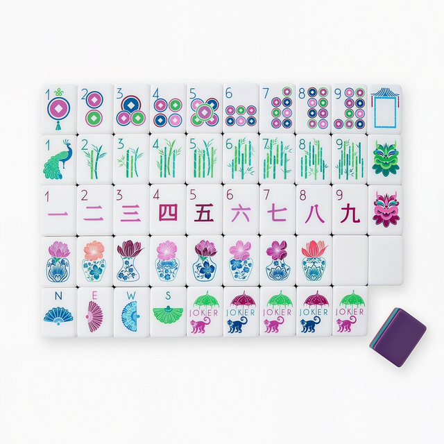 Deep Purple Mahjong Tiles