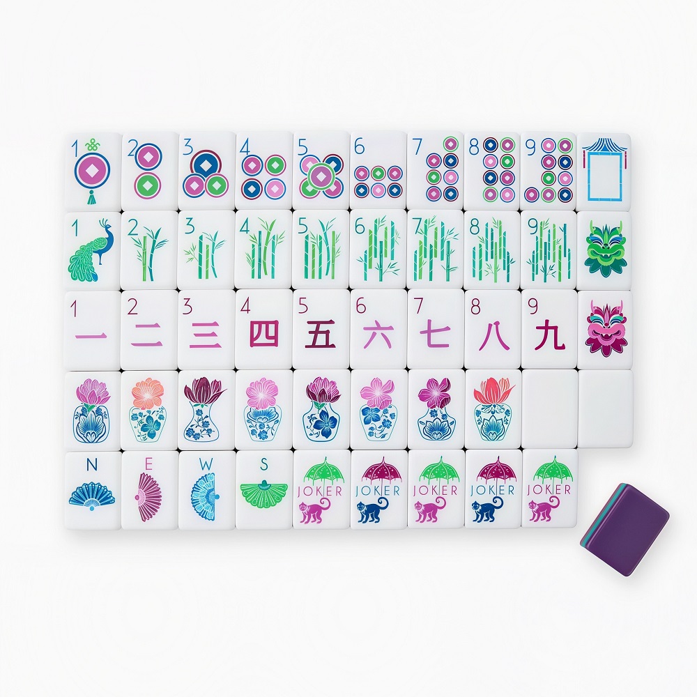 Deep Purple Mahjong Tiles