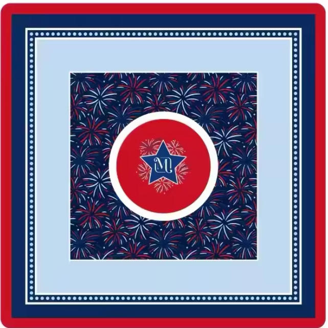 Blue Fireworks Mahjong Tiles