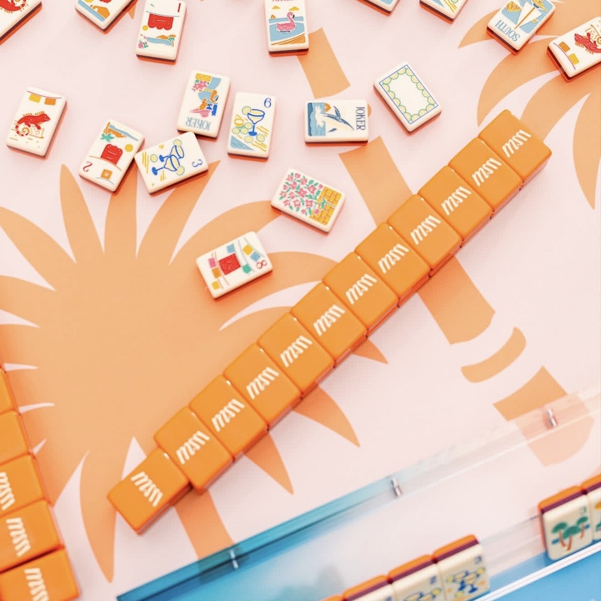 Orange Holiday Mahjong Tiles