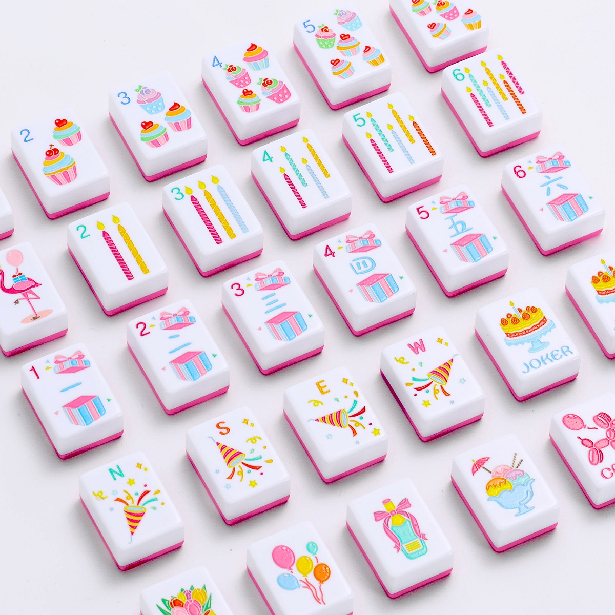 Birthday Party Mahjong Tiles