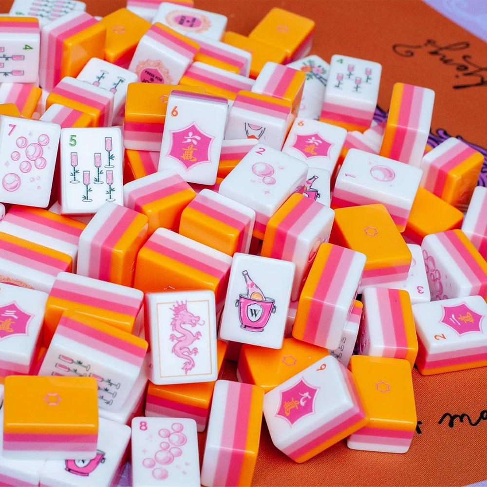 Orange Champagne Mahjong Tiles