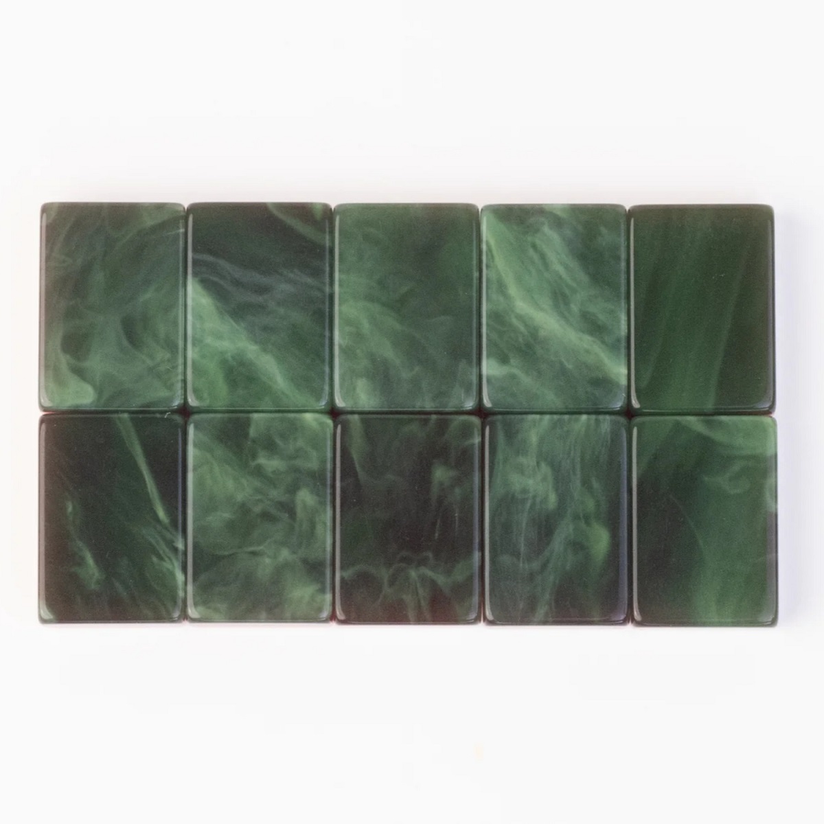Dark Green Jade Mahjong Tiles