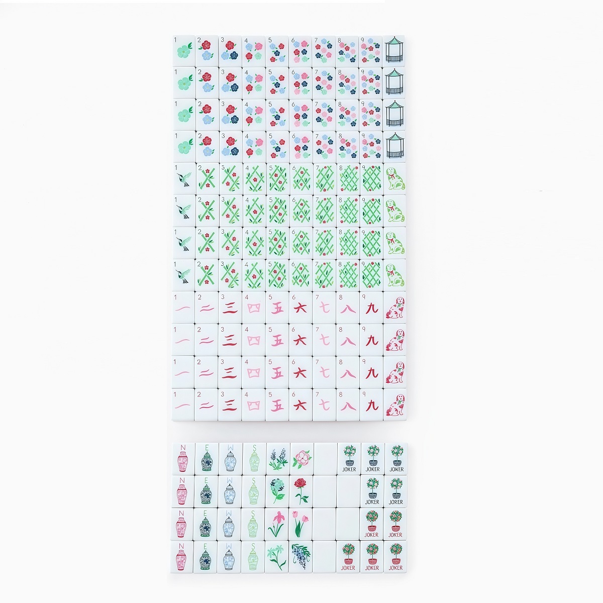 Red Puppy Mahjong Tiles