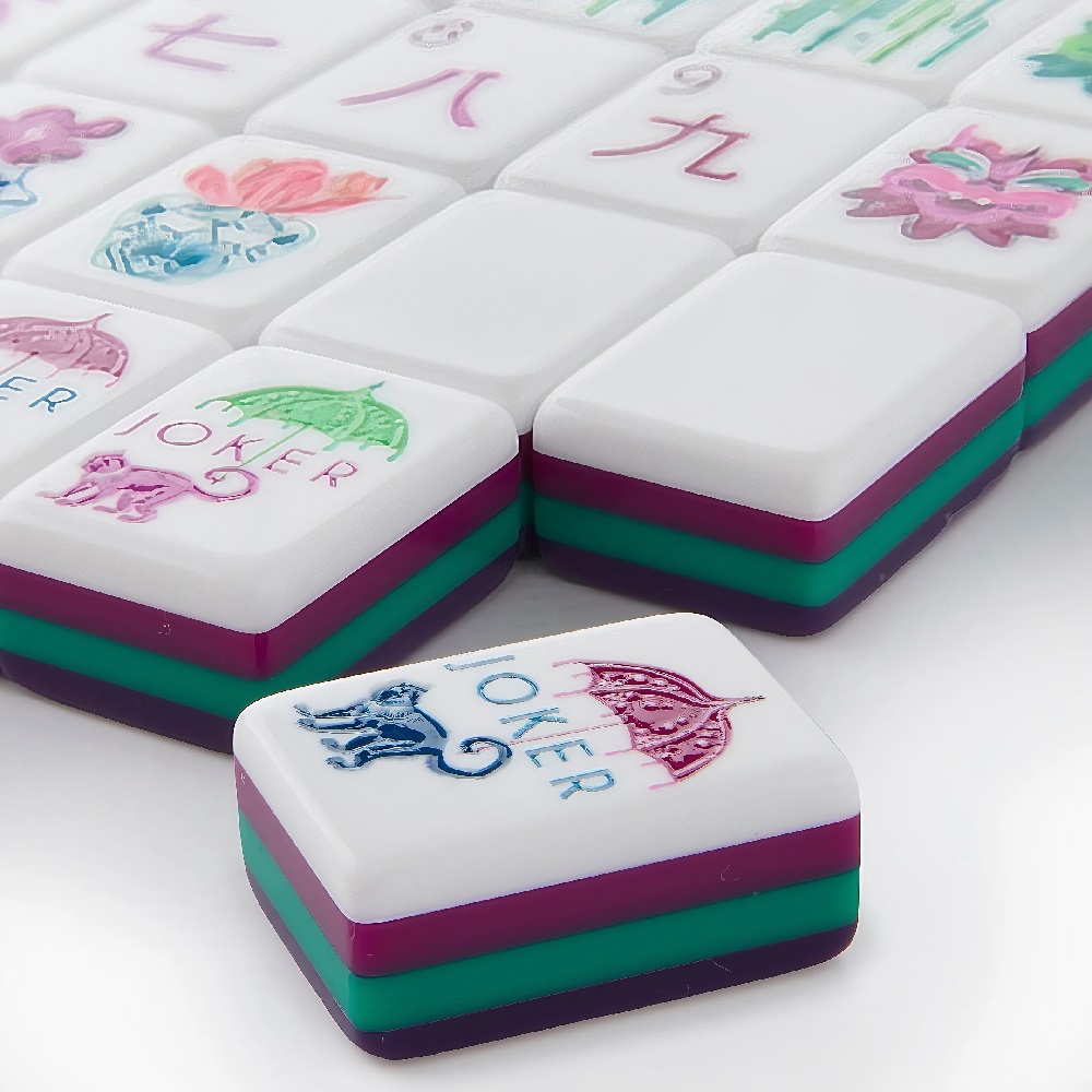 Deep Purple Mahjong Tiles
