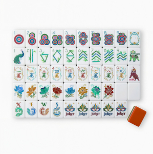 Deep Orange Mahjong Tiles