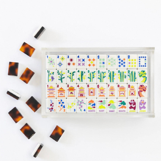 Double-layered Tortoiseshell Panda Mahjong Tiles