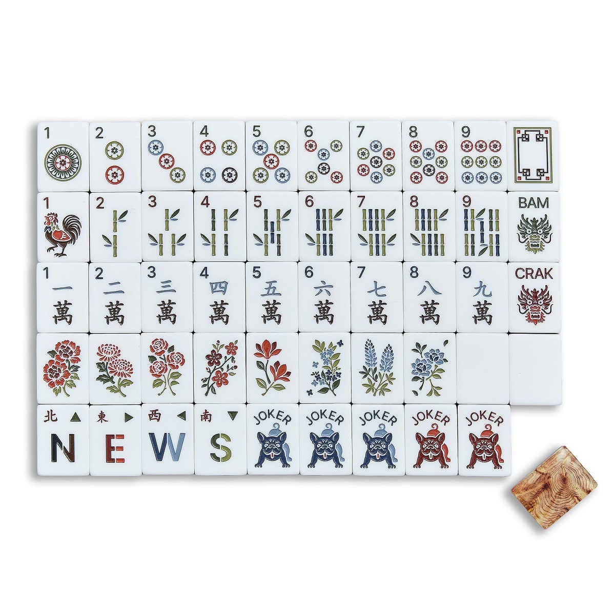 Brown Cypress Forest Mahjong Tiles