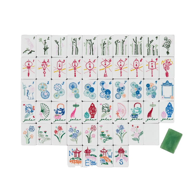 Light Green Jade Mahjong Tiles
