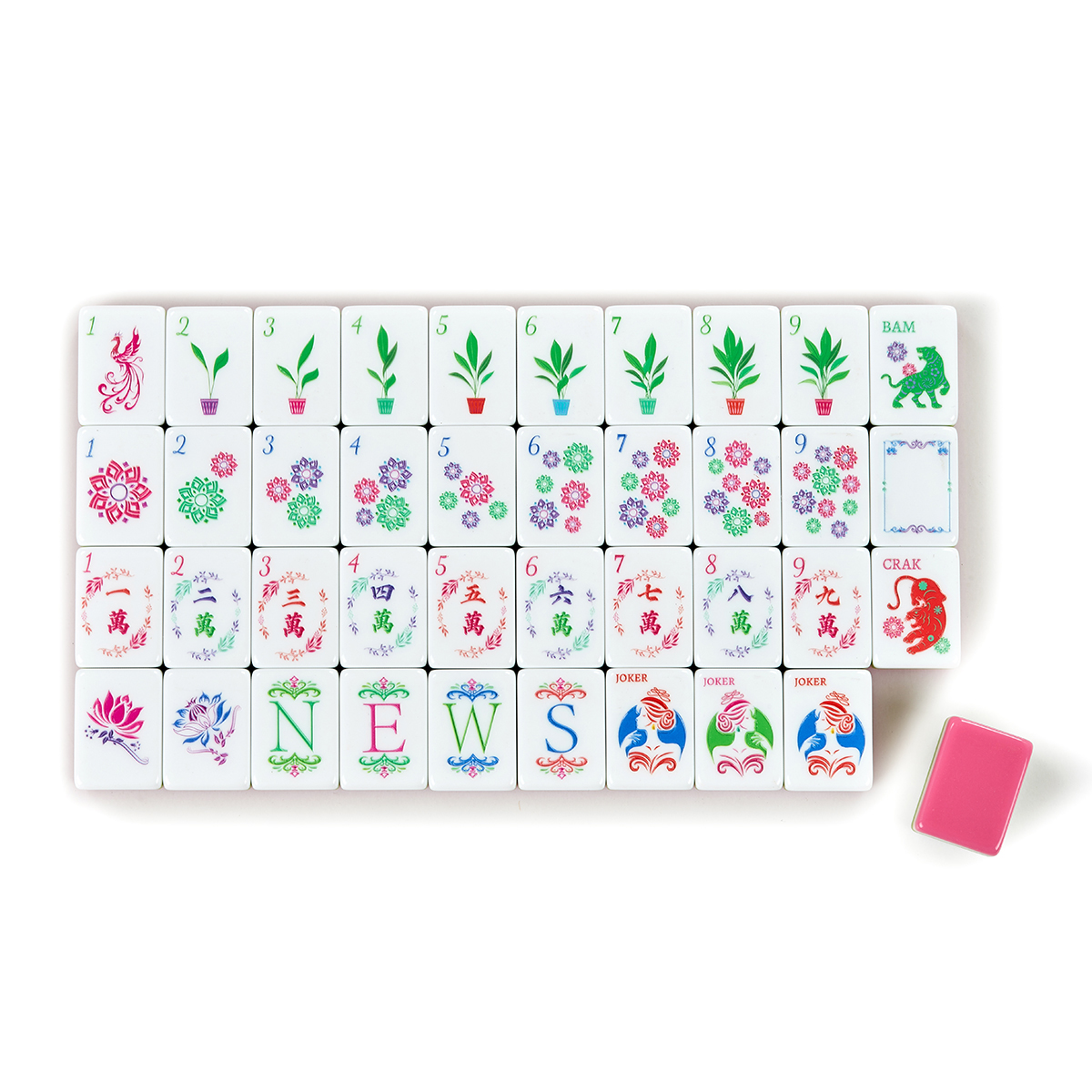 Pink Mahjong Tiles