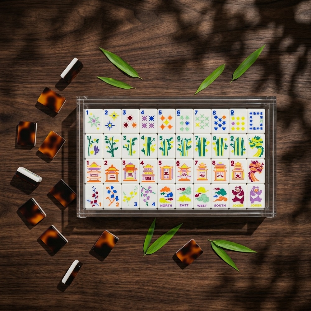 Double-layered Tortoiseshell Panda Mahjong Tiles