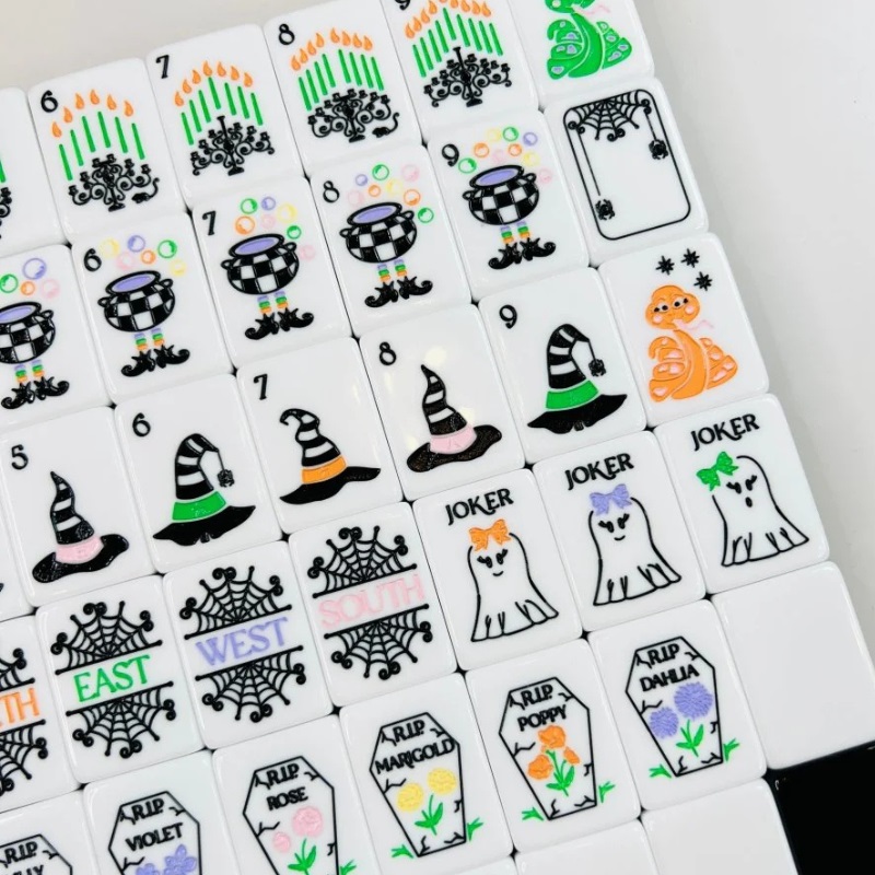 Black Ghost Mahjong Tiles