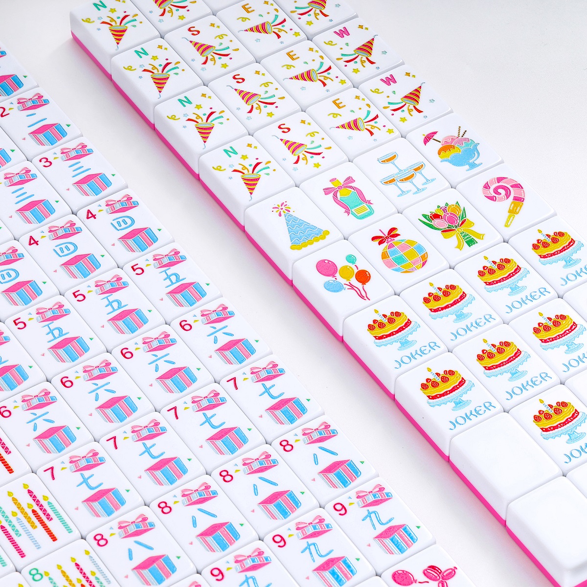 Birthday Party Mahjong Tiles