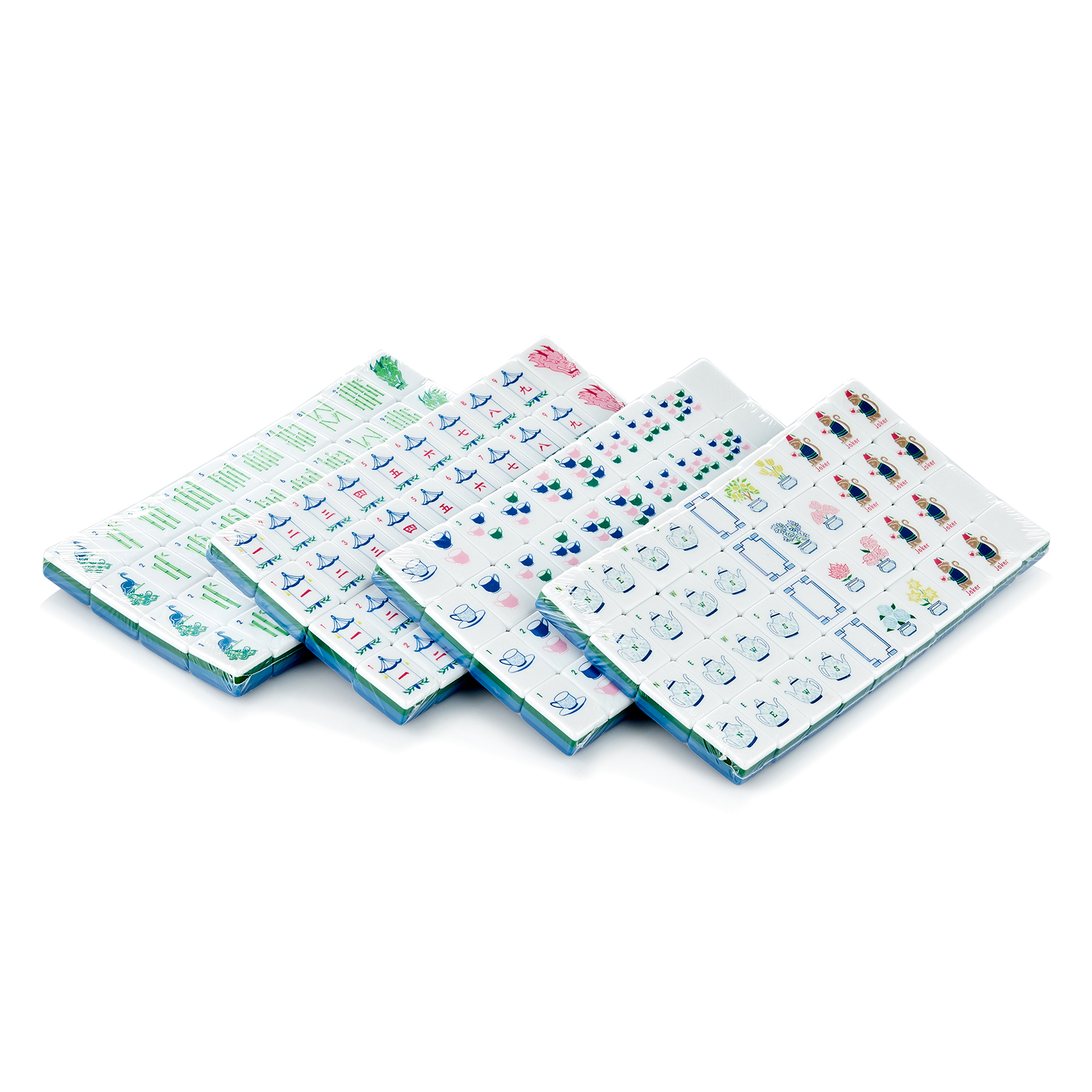 Blue Monkey Mahjong Tiles