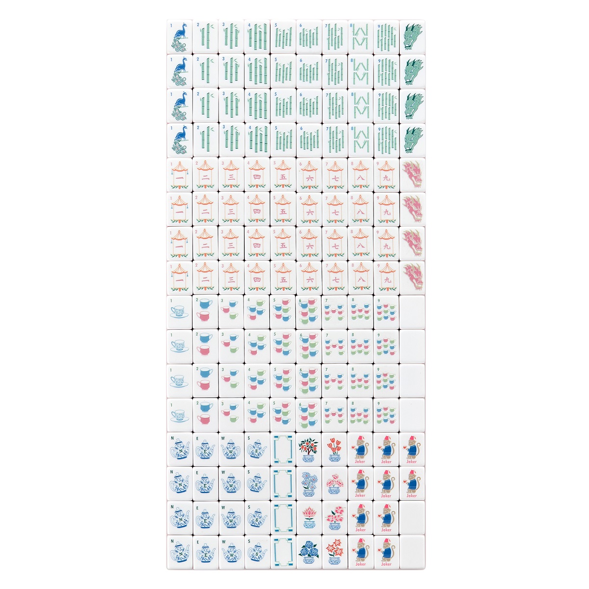 pink monkey Mahjong Tiles