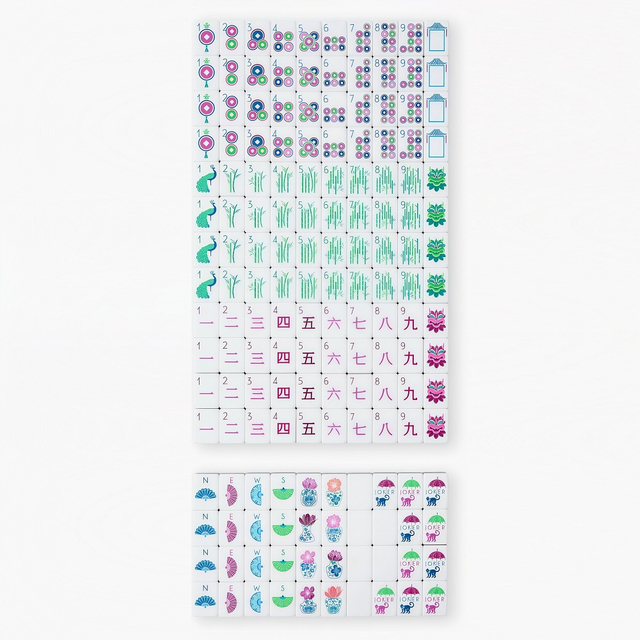 Deep Purple Mahjong Tiles