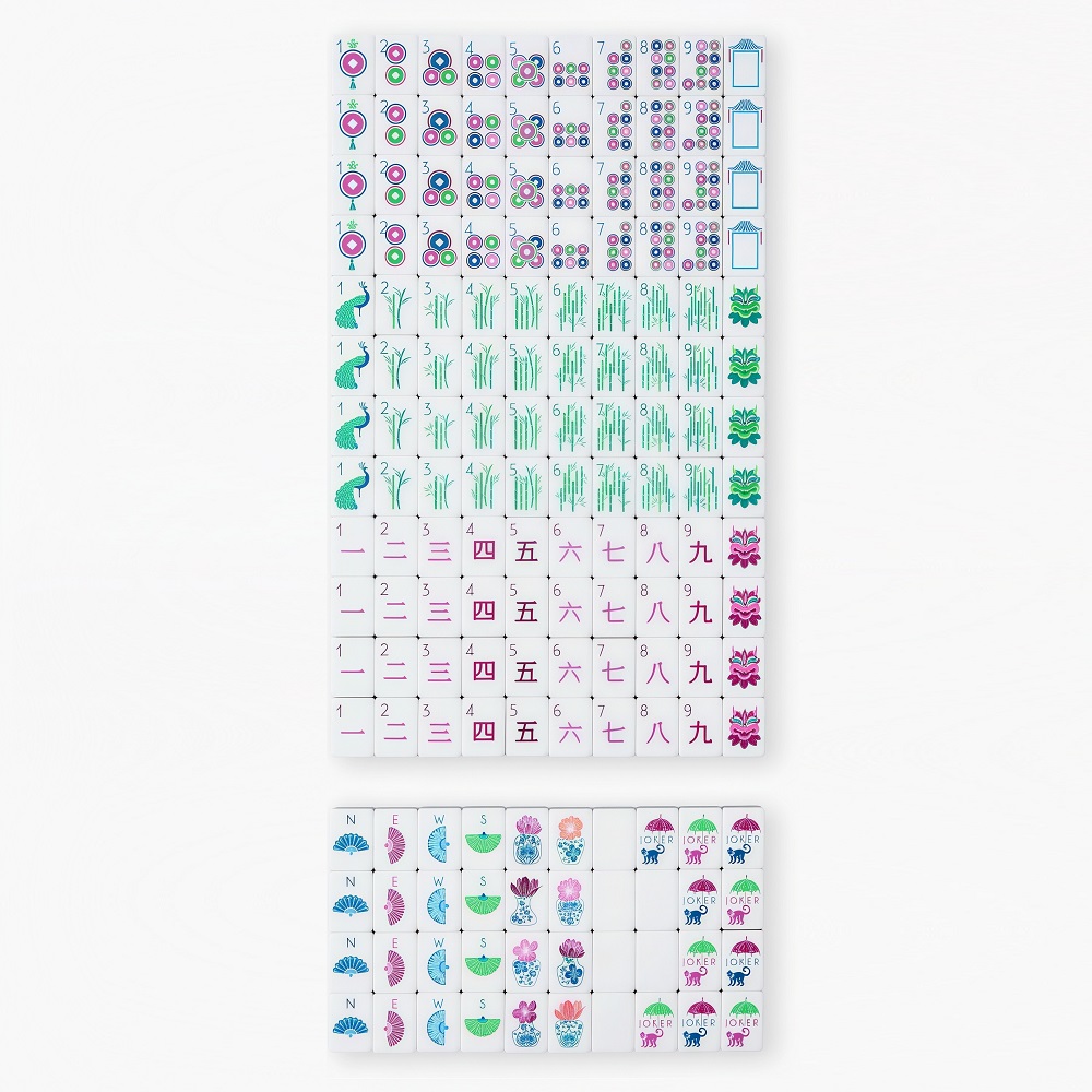 Deep Purple Mahjong Tiles