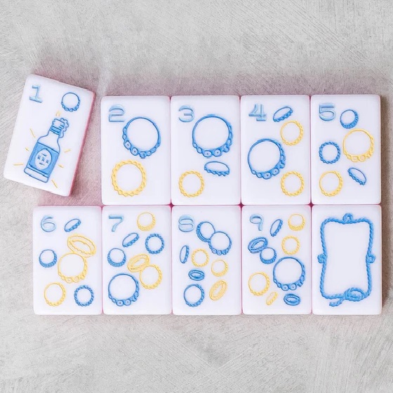 Miss Cowboy Mahjong Tiles