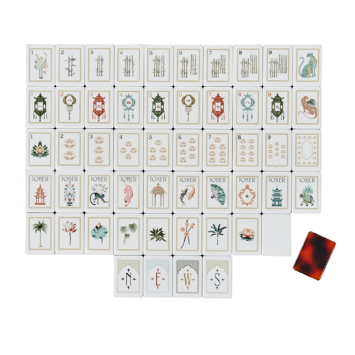 Tortoise white lotus Mahjong Tiles