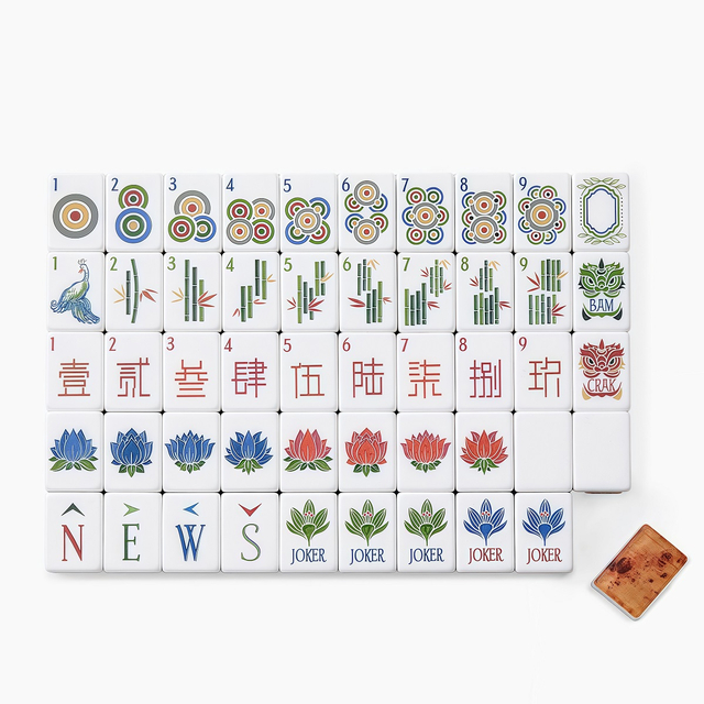 Wood Grain Mahjong Tiles