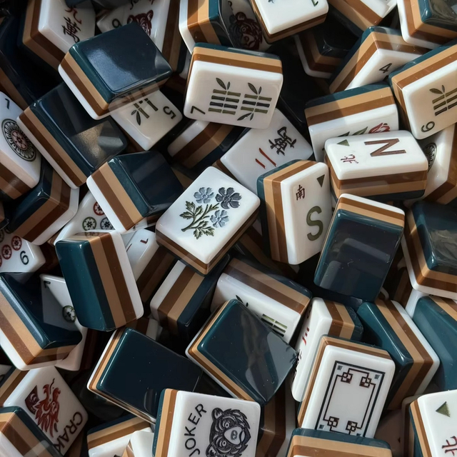 Black Stone Mahjong Tiles