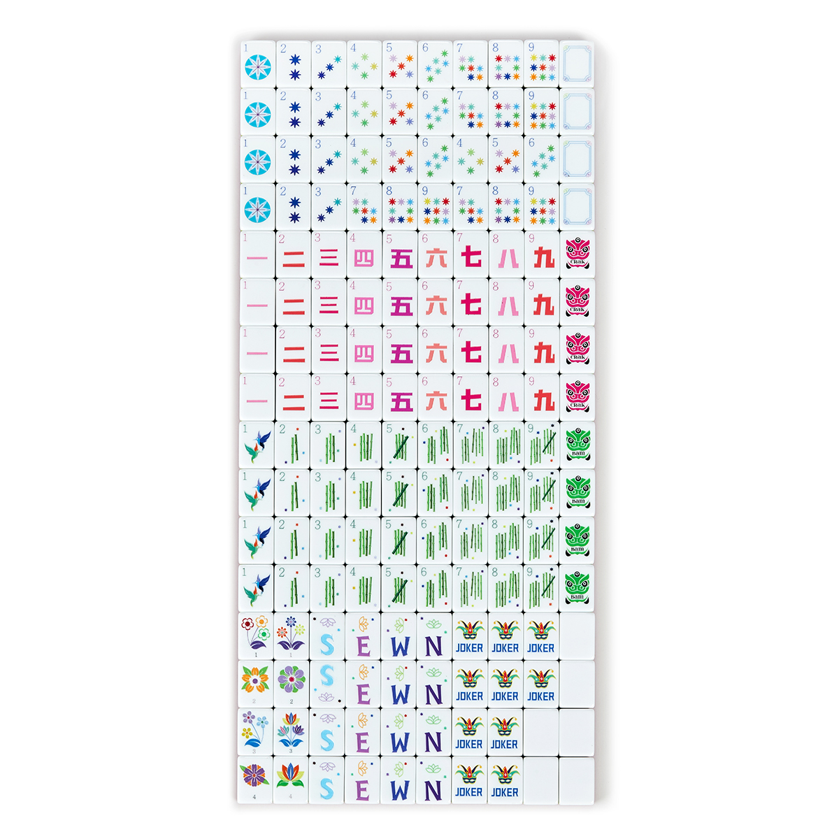 Deep Pink Mahjong Tiles