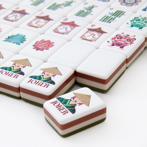 Olivegreen Mahjong Tiles