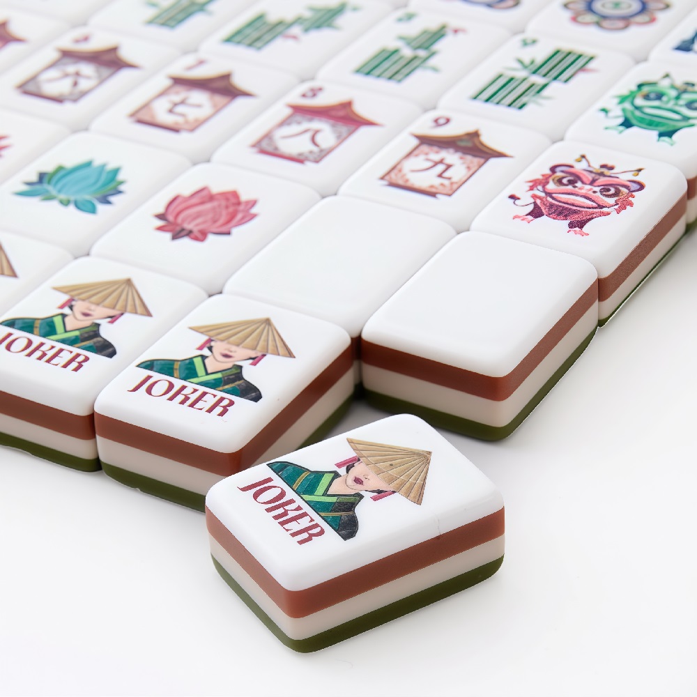 Olivegreen Mahjong Tiles