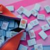 Four Seasons--blue Mahjong Tiles