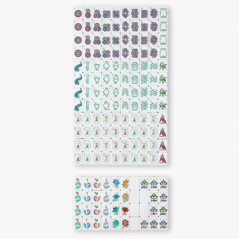 Deep Orange Mahjong Tiles