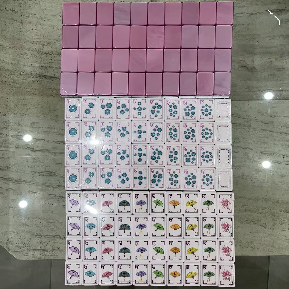 Blush Powder Mahjong Tiles