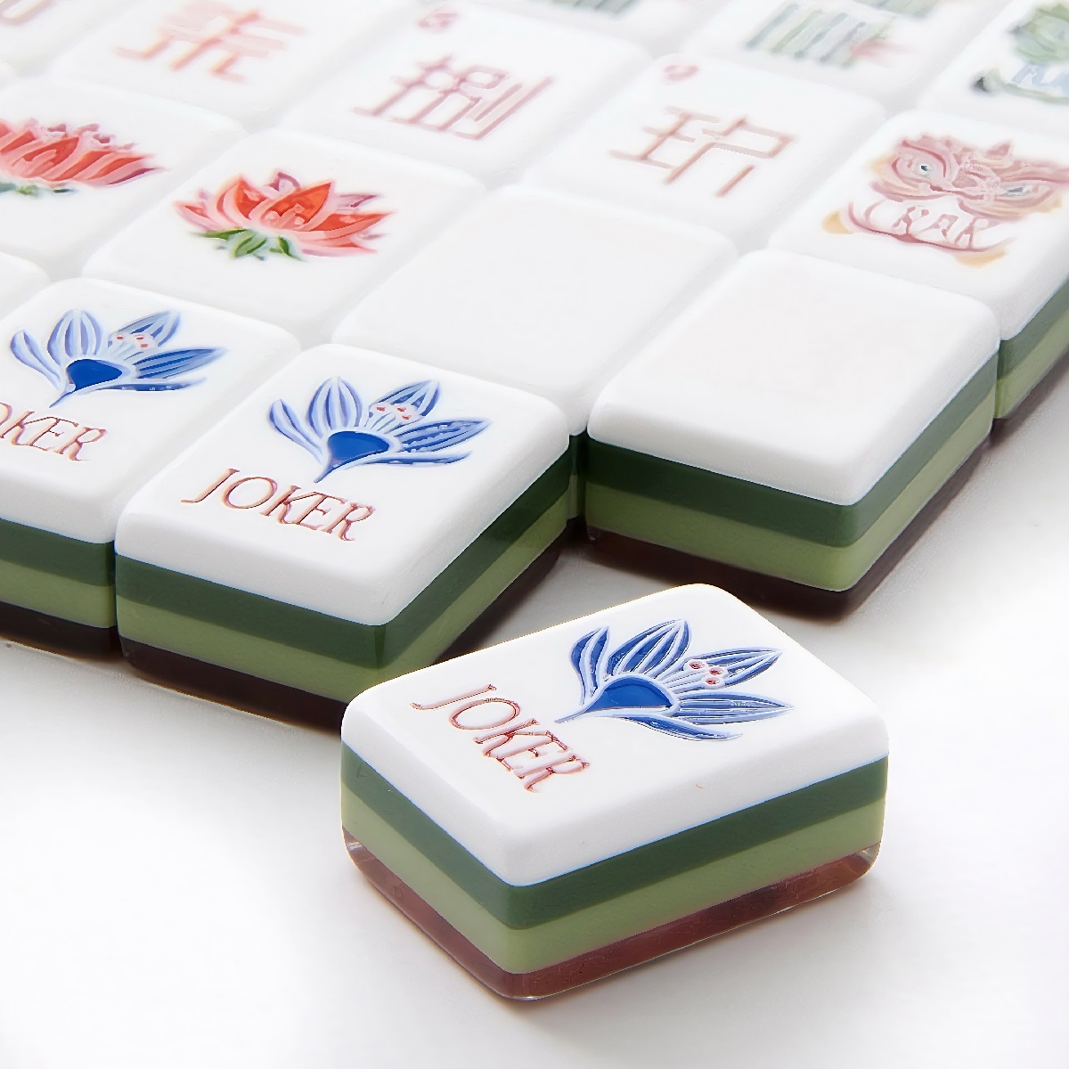 Wood Grain Mahjong Tiles