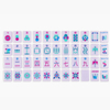 Single-layer Light Purple Mahjong Tiles