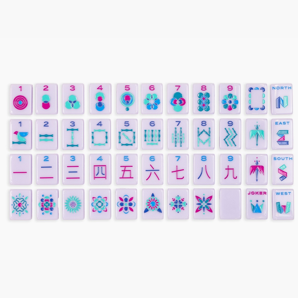 Single-layer Light Purple Mahjong Tiles