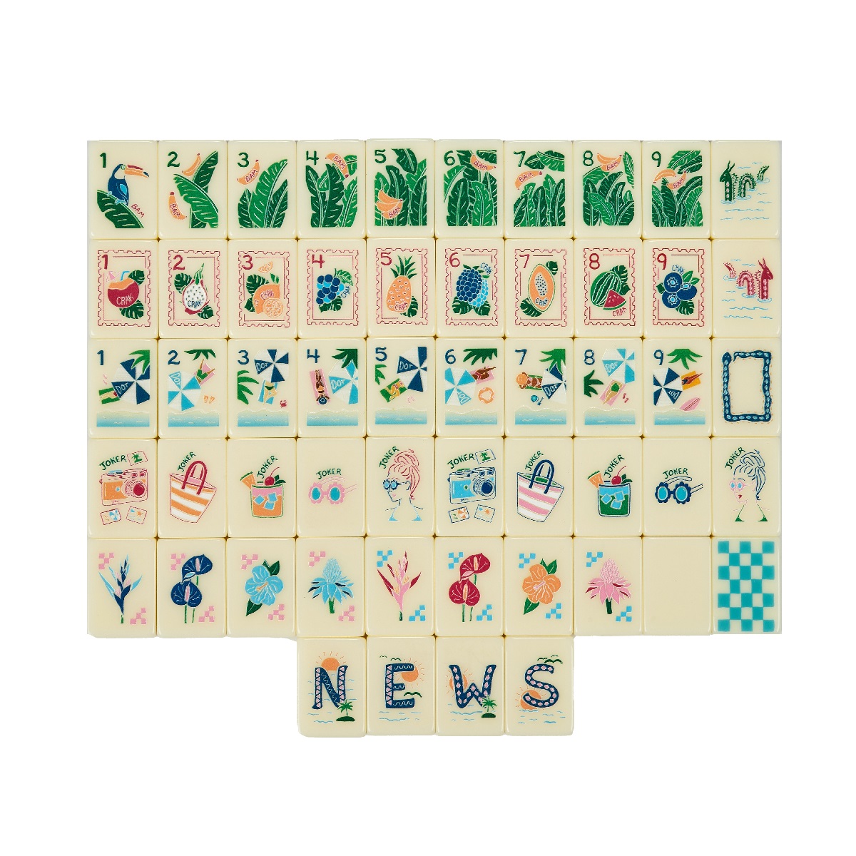 Beach Mahjong Tiles