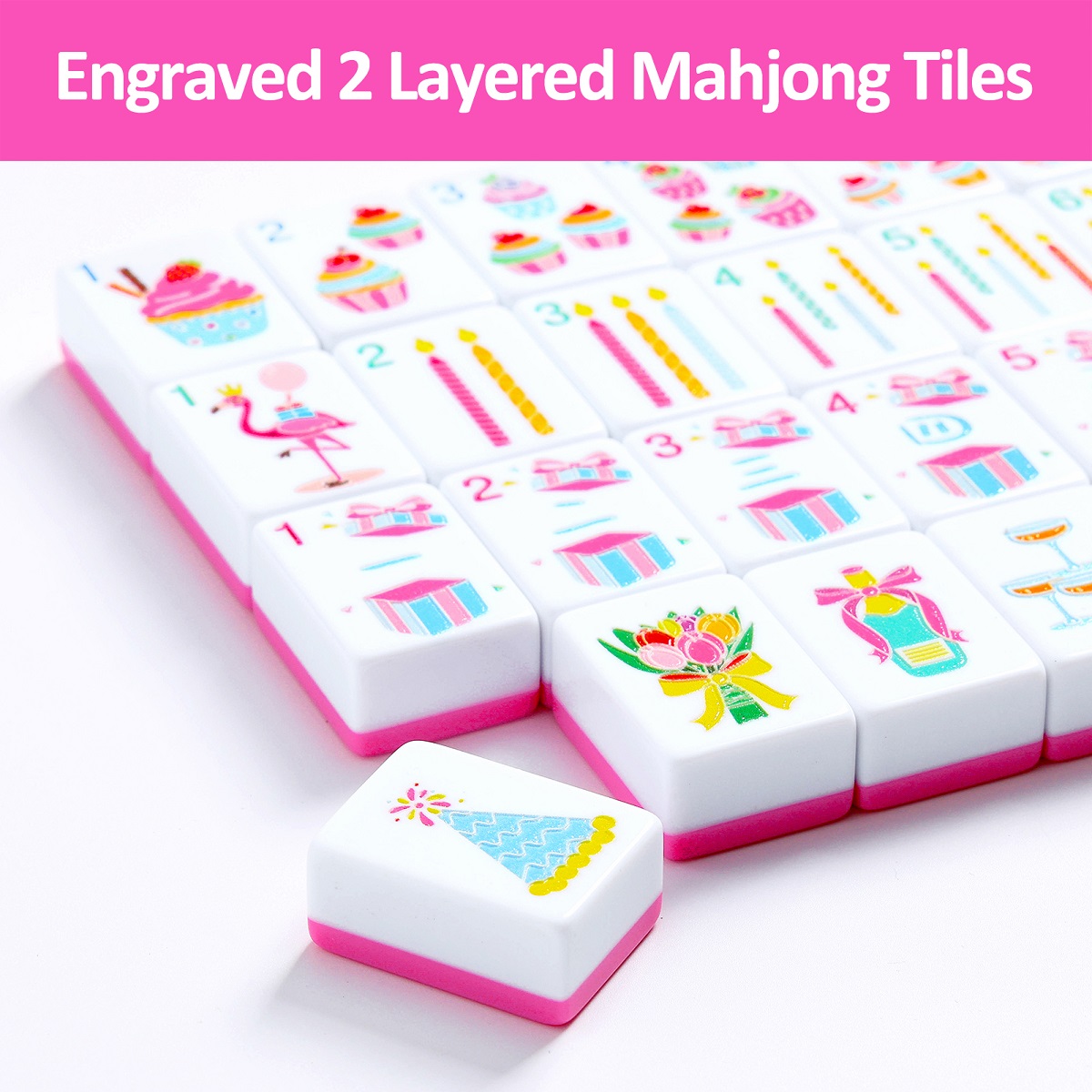 Birthday Party Mahjong Tiles