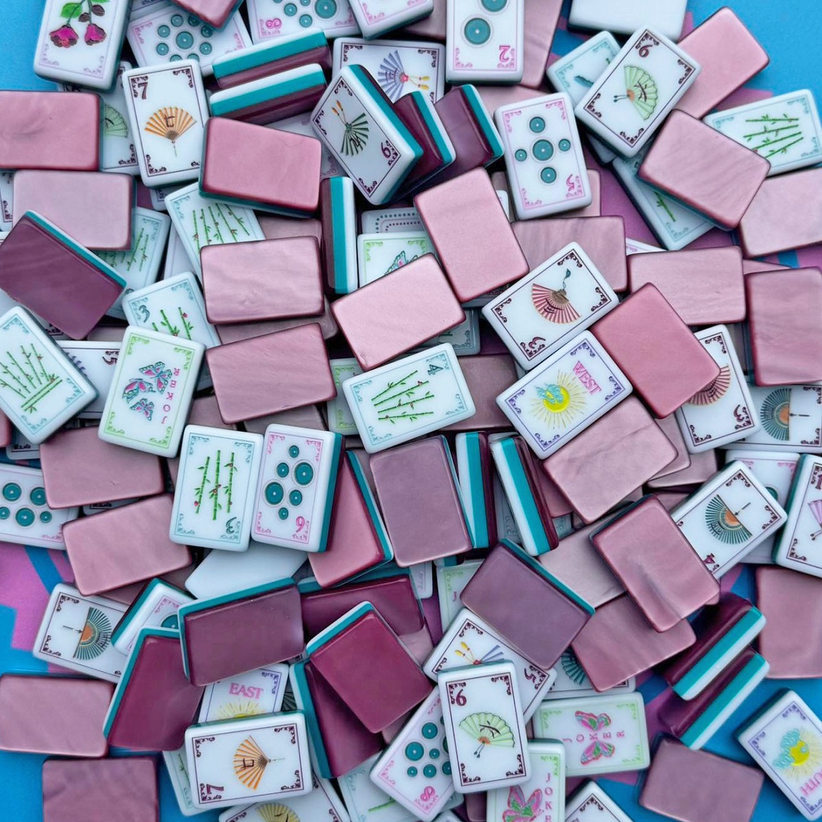 Blush Powder Mahjong Tiles