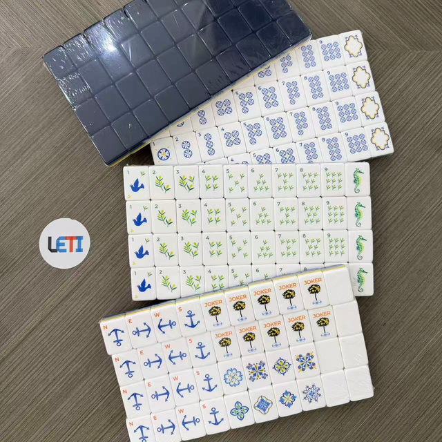 Maritime Blue Mahjong Tiles