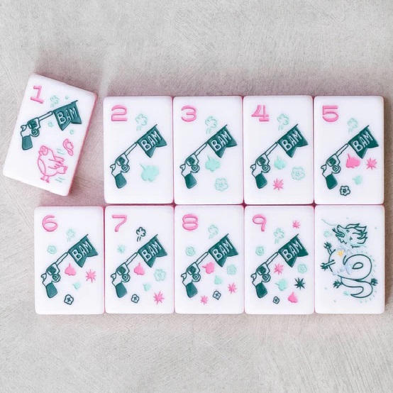 Miss Cowboy Mahjong Tiles
