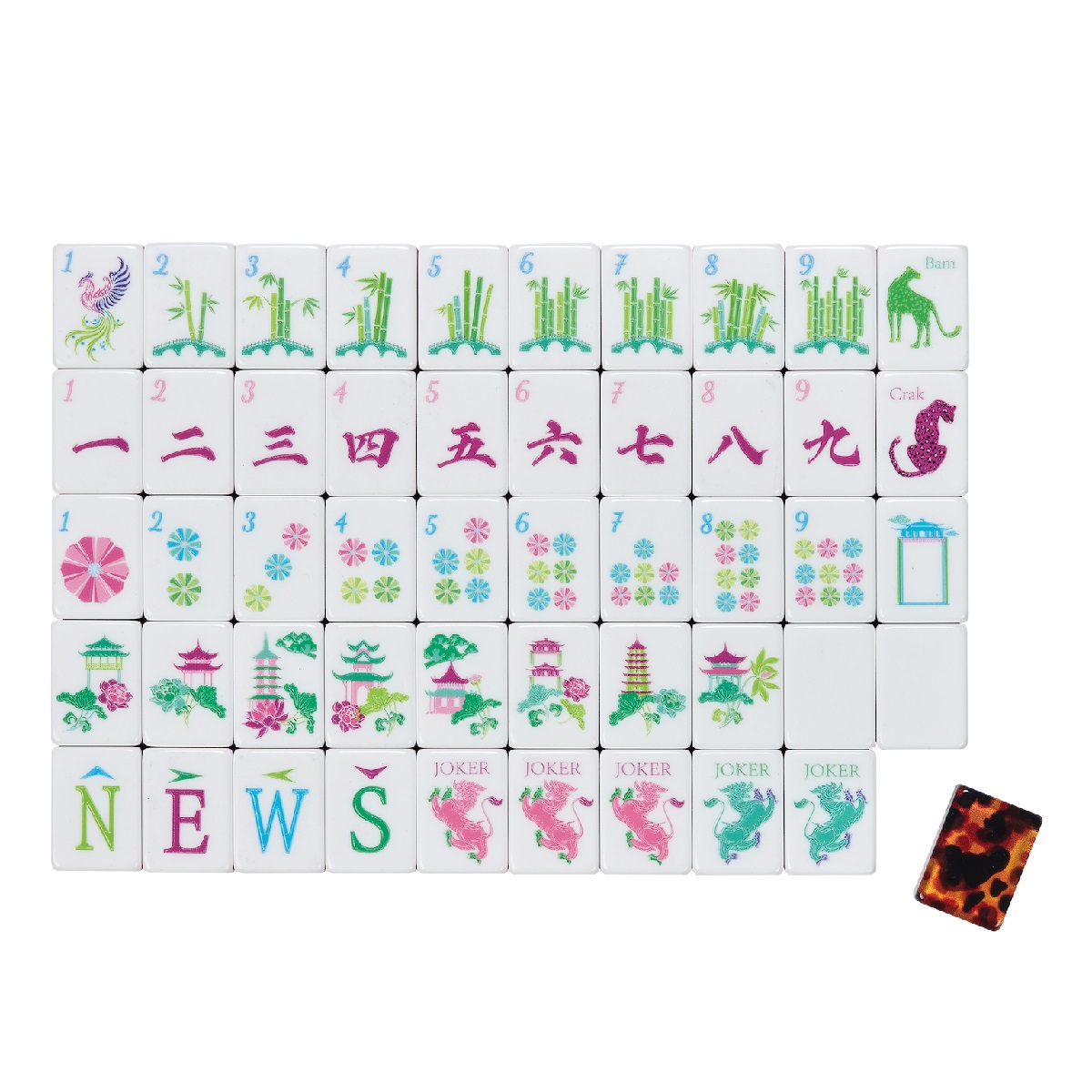 Tortoise Shell 2 Mahjong Tiles