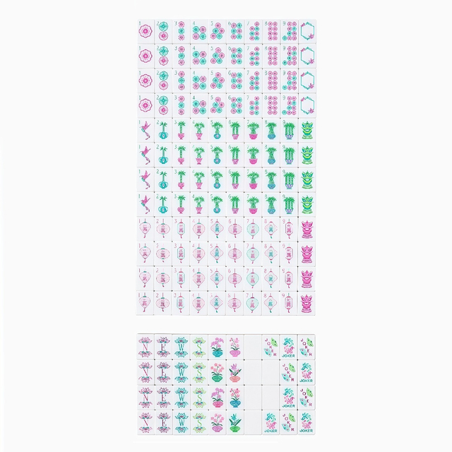Emerald Green Mahjong Tiles