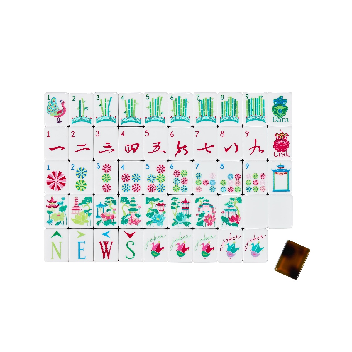 IrregularTortoise Shell Mahjong Tiles