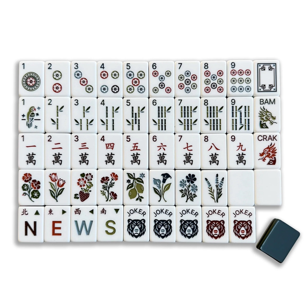 Black Stone Mahjong Tiles