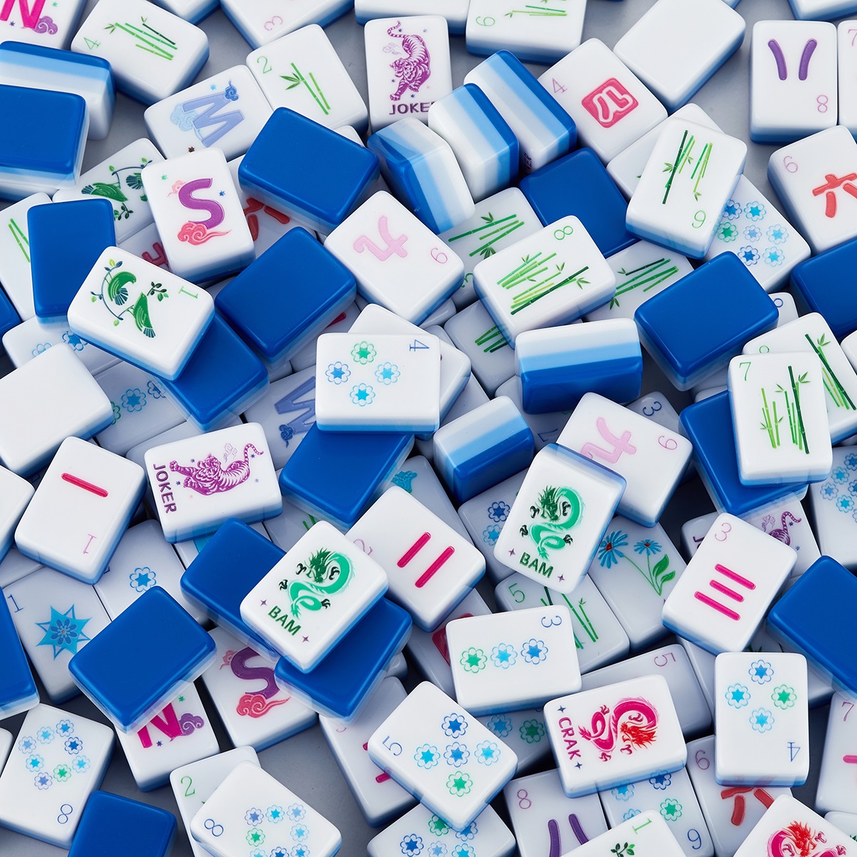 Blue Mahjong Tiles