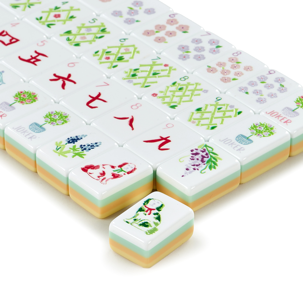 Yellow Puppy Mahjong Tiles
