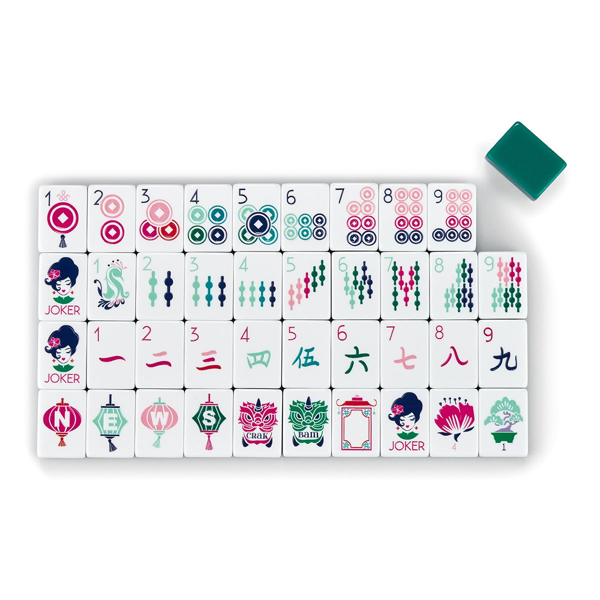 Dark Green Mahjong Tiles