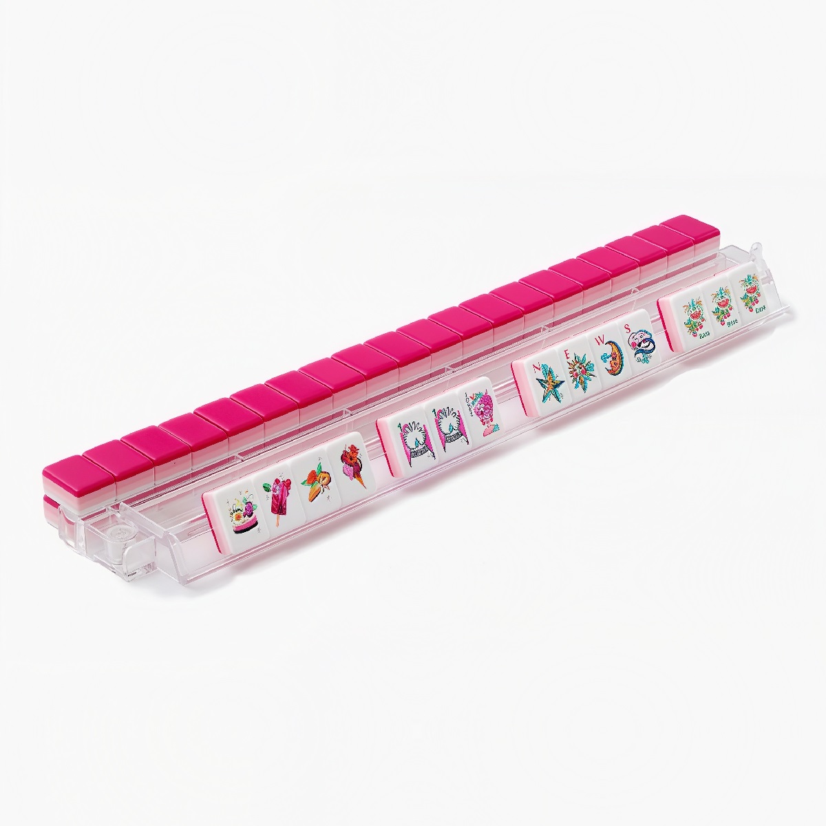 Deep Pink Candy Mahjong Tiles